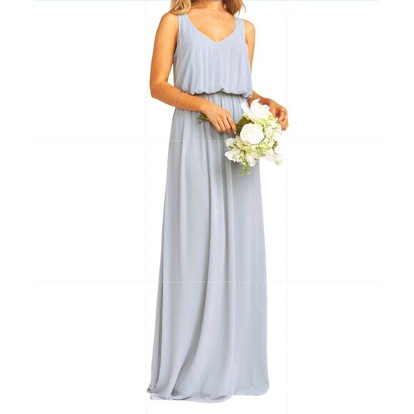 Show Me Your MuMu Kendall Maxi Dress M Blue NWOT - Picture 2 of 9